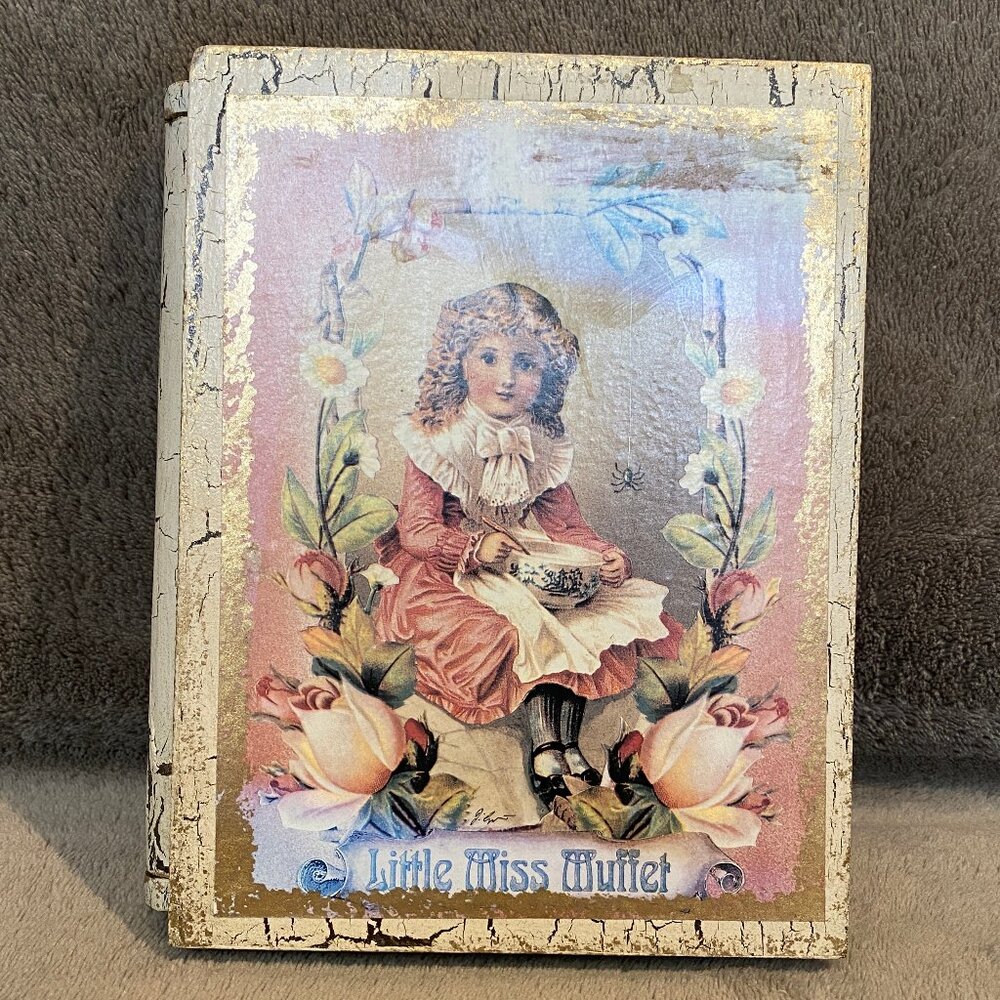 Vintage Katherines Collection Little Miss Muffet Wooden trinket  box